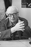 Lezing Franse compoist Olivier Messianen in Koninklijk Conservatorium in Den Haa, Bestanddeelnr 933-8262.jpg