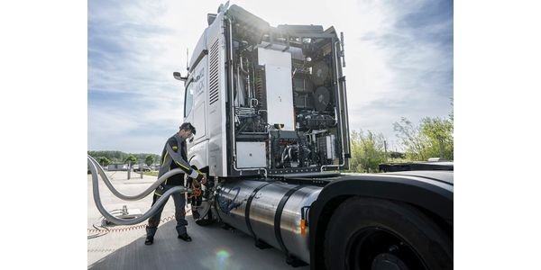 A prototype filling station at the development and testing center in Worth, Germany, enables...