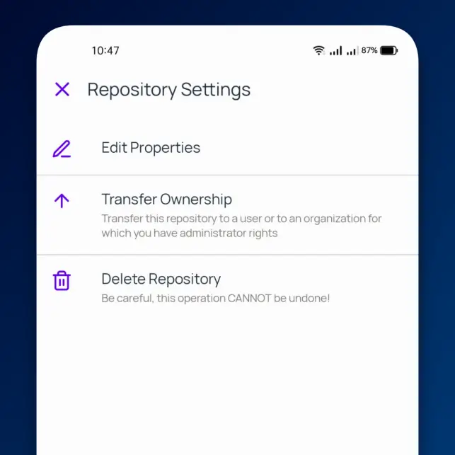 Repository settings