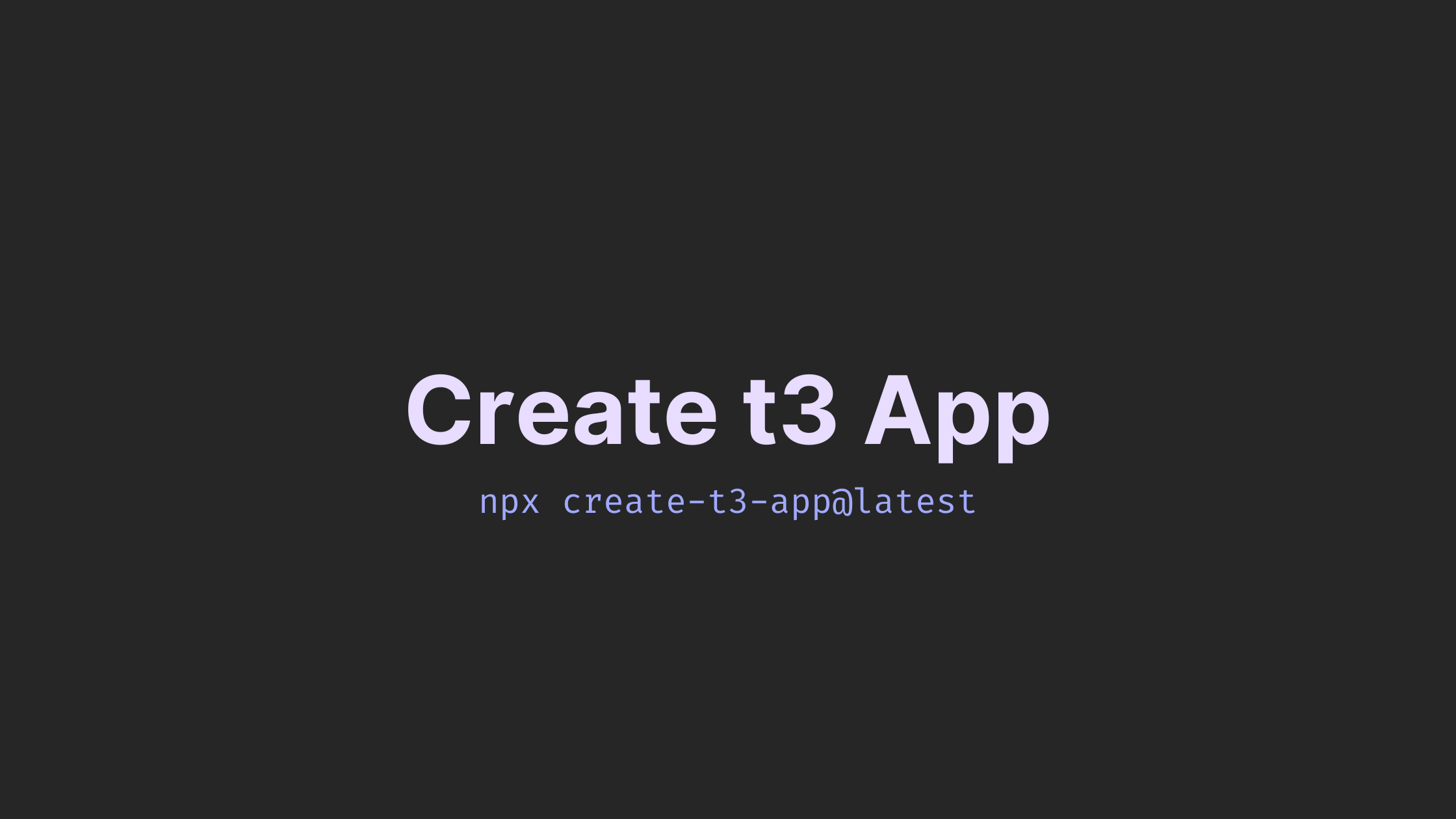 create-t3-app