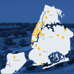 CUNY Campus in NYC map graphic