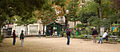 Action on the Pétanque field in Batignolles.