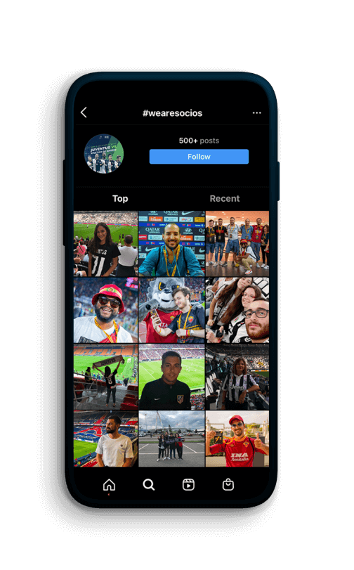 Instagram-screenshot-displaying-#wearesocios-hash-tag