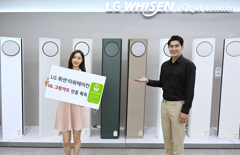 LG 휘센 타워 에어컨, 스탠드형 최초 ‘UL 그린가드 골드’ 인증 획득