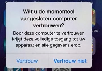 iOS 7 vertrouw computer