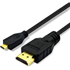 CBUS 25ft HDMI to Micro HDMI Cable for Sony FDR-AX53 Handycam, HXR-NX80, FDR-AX700, HDR-CX405, FDR-AX100, Panasonic Camcorder HC-V800, HC-WXF1, HC-VXF990, HC-VX981K, HC-V770K, HC-V100 Zoom Q2n, Q4n Q8