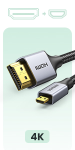 micro HDMI to HDMI cable