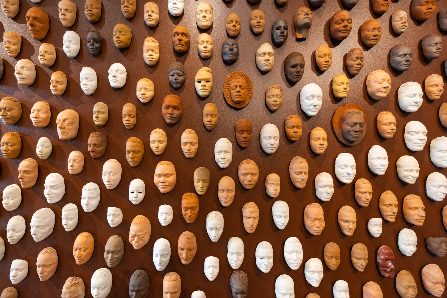 The Faces of Ruth Asawa on display at the Cantor Arts Center. 