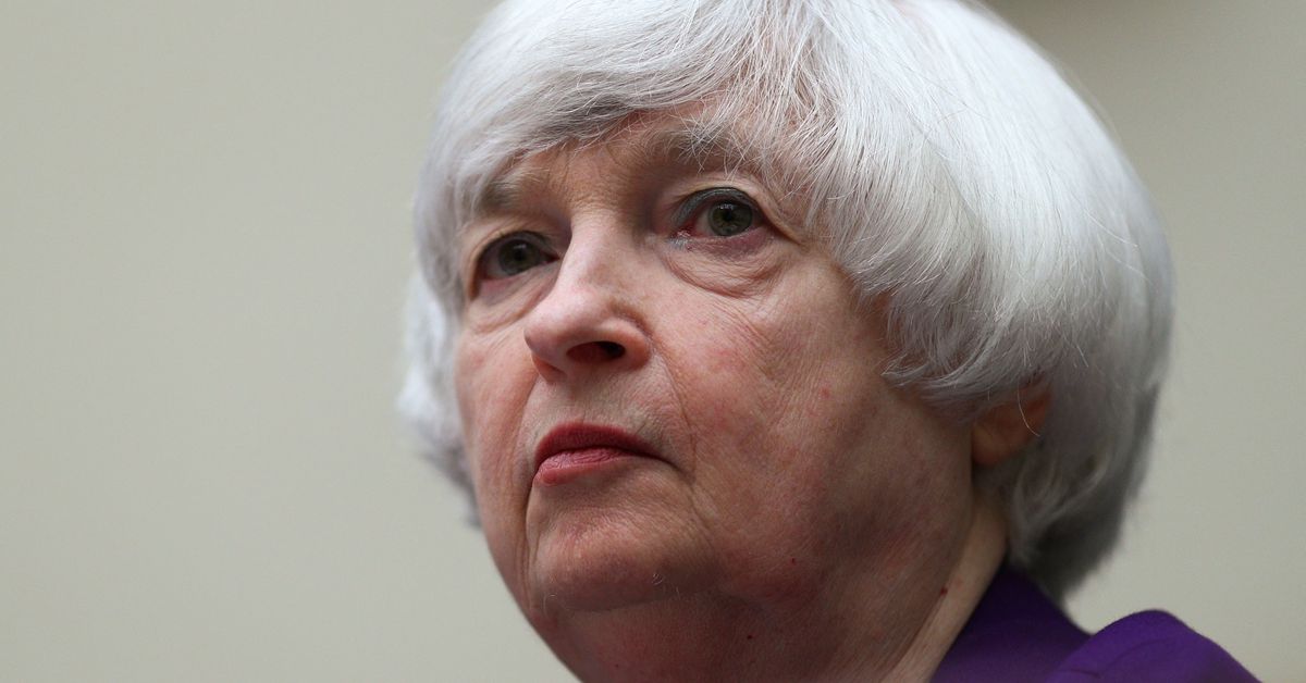 U.S. Treasury Secretary Janet Yellen testifies before a House Financial Services Committee hearing on "the State of the International Financial System,” on Capitol Hill in Washington, U.S., April 6, 2022. REUTERS/Tom Brenner/File Photo