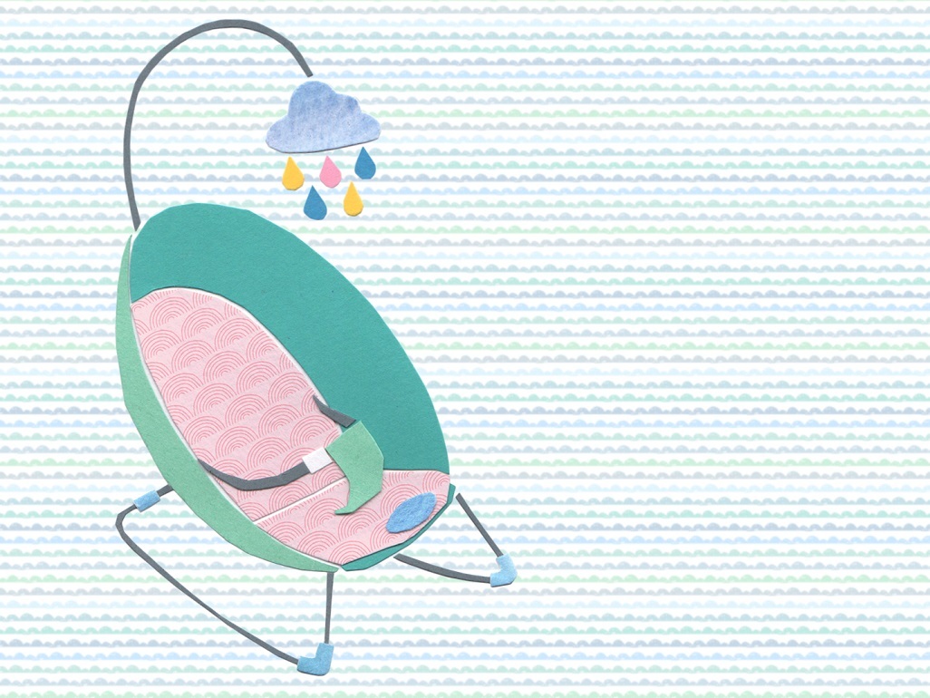 illustration of baby chair