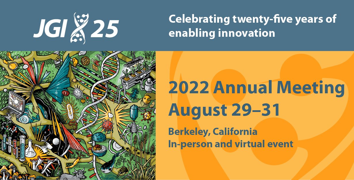 art and event information for the August 29-31, 2022 JGI Annual Meeting