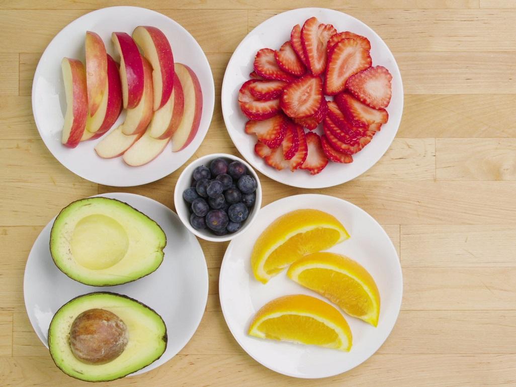 5 platillos con frutas