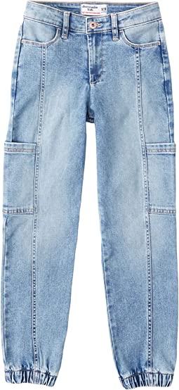 Cargo High-Rise Mini Mom Jeans (Little Kids/Big Kids)