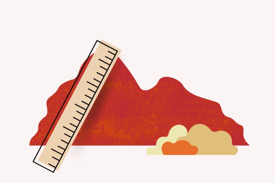 Illustration of a ruler to measure length