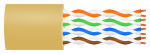 U/UTP twisted pair cable shielding