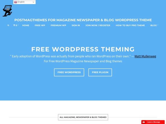 Postmagthemes hjemmeside