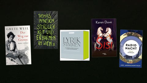 lesenswert Bücher vom 25.9.2022 (Foto: Pressestelle, Jung und Jung Verlag, Galiani Verlag, Suhrkamp Verlag, C. H. Beck Verlag, Der Hörverlag)