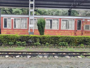 Picture of a Toy-Train to view historic 103 tunnels from Kalka to Shimla.