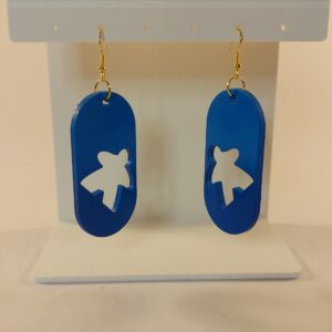 Earrings (pill meeple diagonal)