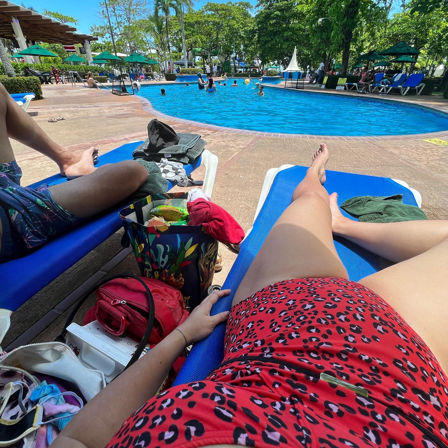 Celebrating a entire dozen years of marriage the best way we know how (poolside in the sun) – fun fact, this also marks 17 years since the first time we came here together