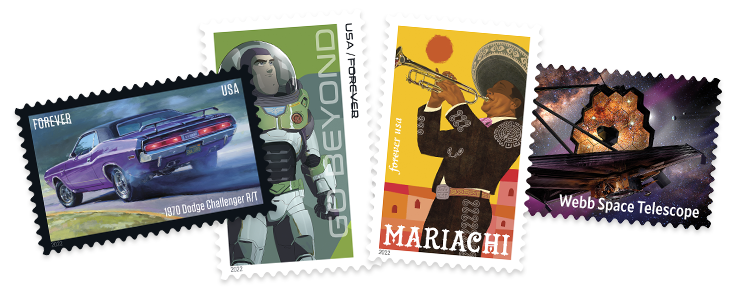 Forever Stamps available from the Postal Store.