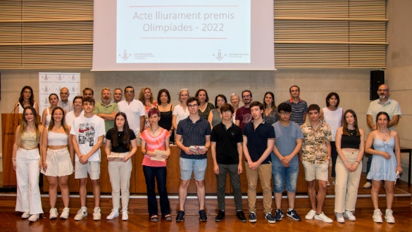 Lliurament dels premis al millor estudiantat de les Olimpíades de les Ciències