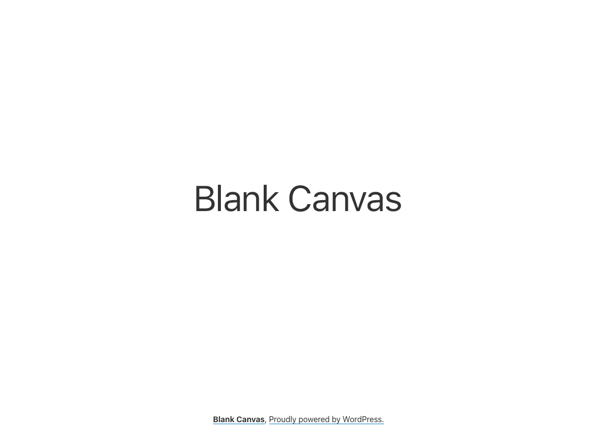 Blank Canvas är ett minimalistiskt tema, utformat för enkelsidiga webbplatser. Dess enskilda inläggs- och sidlayouter har som standard inga rubriker, navigeringsmenyer eller widgetar, så sidan du designar i WordPress-redigeraren är samma sida som du ser i front-end. Temats standardstilar är konservativa och grundas på enkla sans-serif-typsnitt och en subtil blå markeringsfärg. Blank Canvas är redo för dina anpassningar.