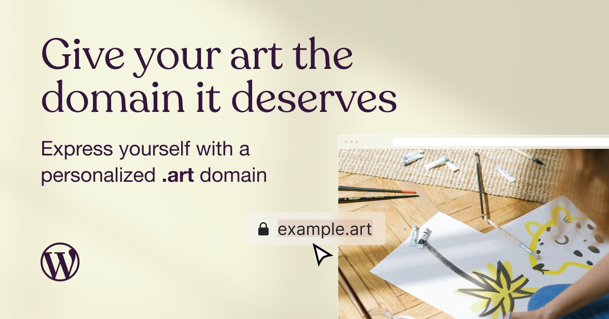 Give your art the domain it deserves. Express yourself with a personalized .art domain.