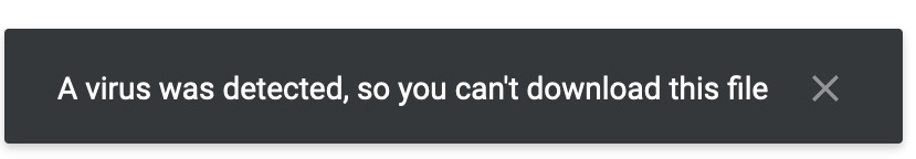 A virus was detected, so you can't download this file.