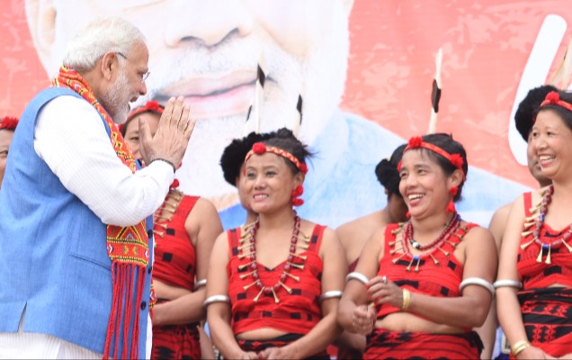 PM Modi Adorns Colours of North East