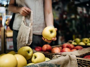 shopping for fresh fruits at the grocery store