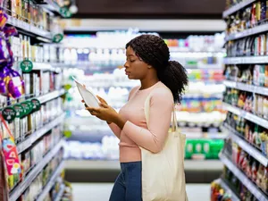 Woman grocery shopping