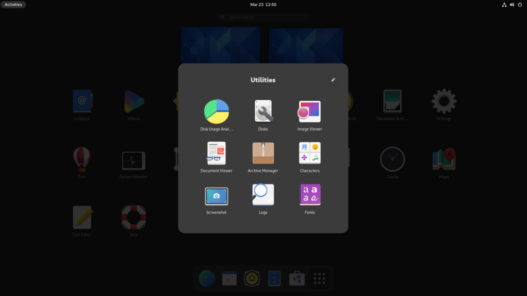 GNOME 40 folders