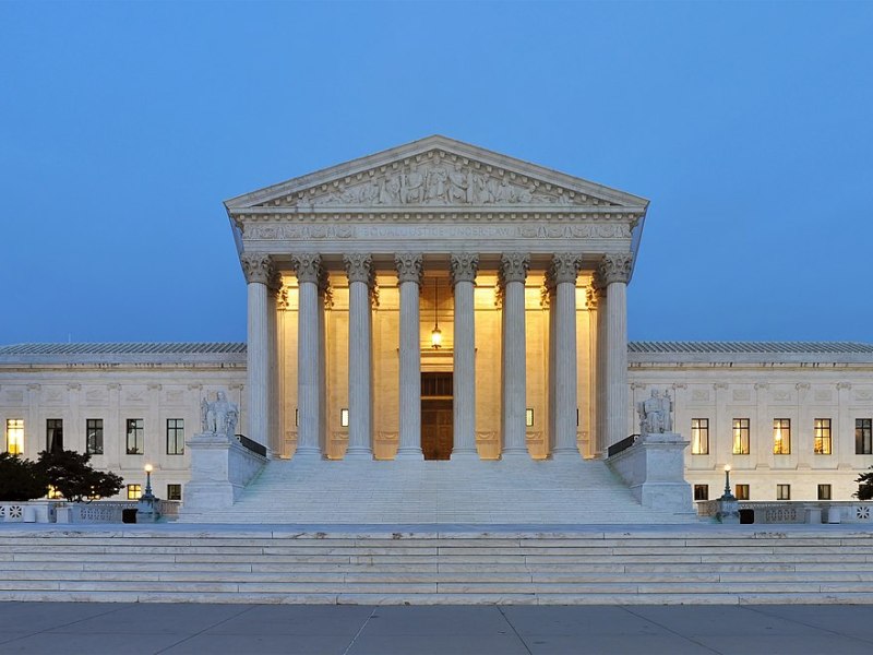 Panorama of United States Supreme Court Building at Dusk