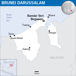 Location of Brunei