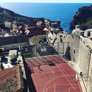 Basketball court in the Dubrovnik Old Town, Croatia
