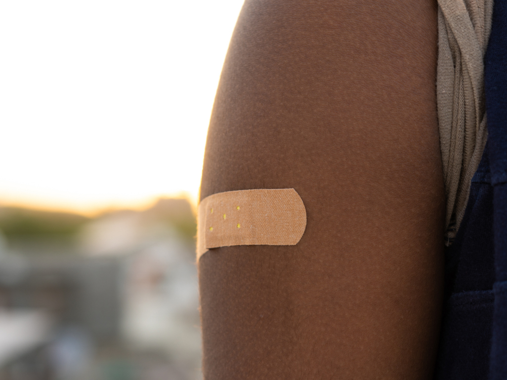 pregnant woman getting a vaccine