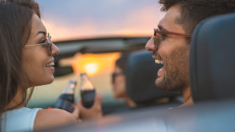 The,Happy,Couple,Sit,In,The,Cabriolet