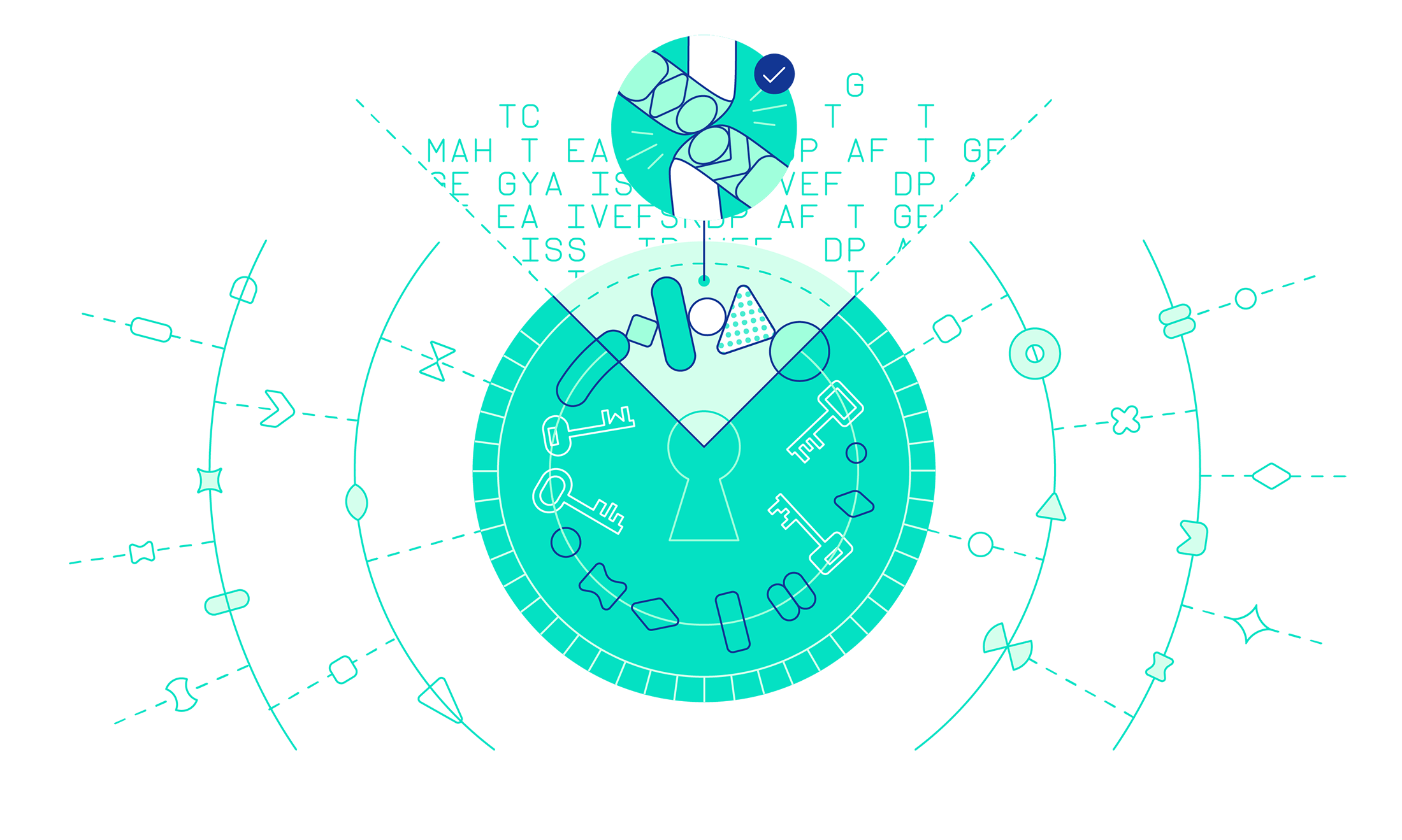 A visual representation of AlphaFold determining the 3D structure of a protein