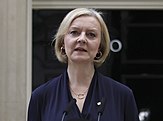 Liz Truss at her resignation announcement