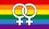 Lesbian Pride rainbow flag with white Double Venus.svg