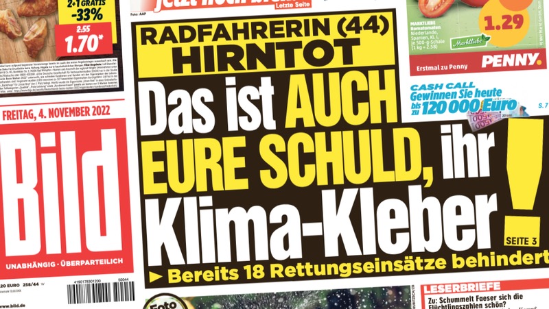 RADFAHRERIN (44) HIRNTOT. Das ist AUCH EURE SCHULD, ihr Klima-Kleber!