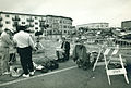 Image 17A journalist works on location at the Loma Prieta Earthquake in San Francisco's Marina District October 1989. (from Broadcast journalism)