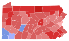 1946 United States Senate election in Pennsylvania results map by county.svg