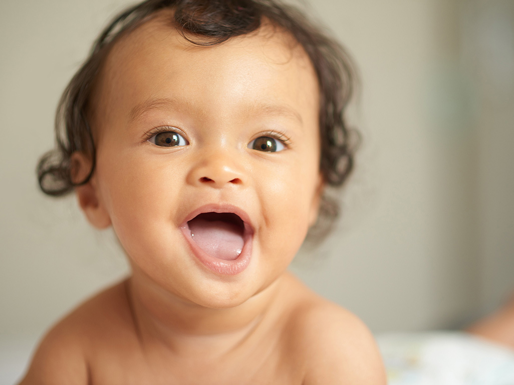 Cute baby girl smiling