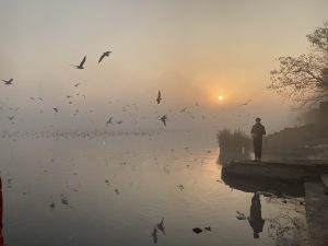 Sunrise at Yamuna Ghar