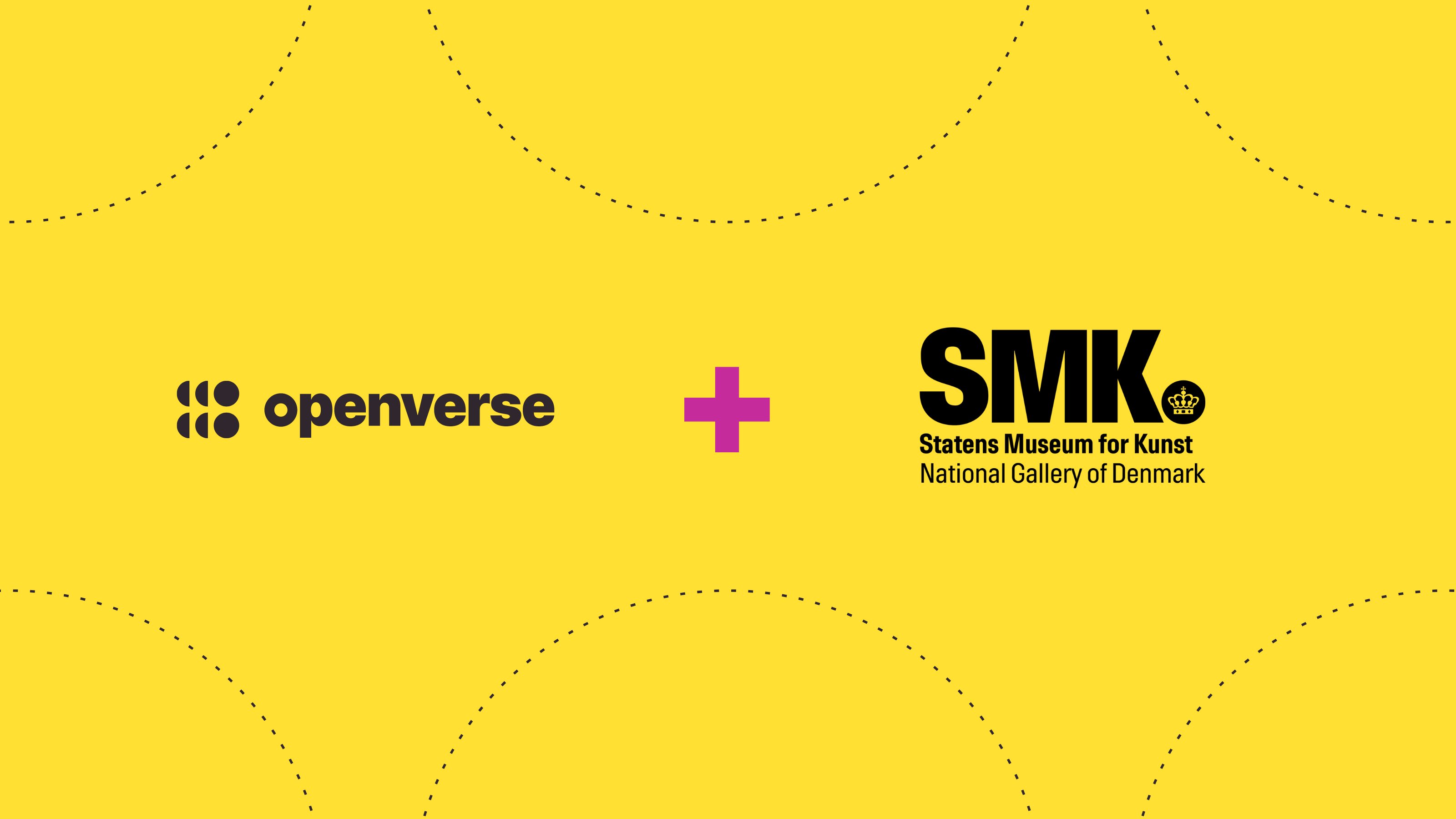 Decorative yellow background with Openverse and SMK – Statens Museum for Kunst (National Gallery of Denmark) logos.