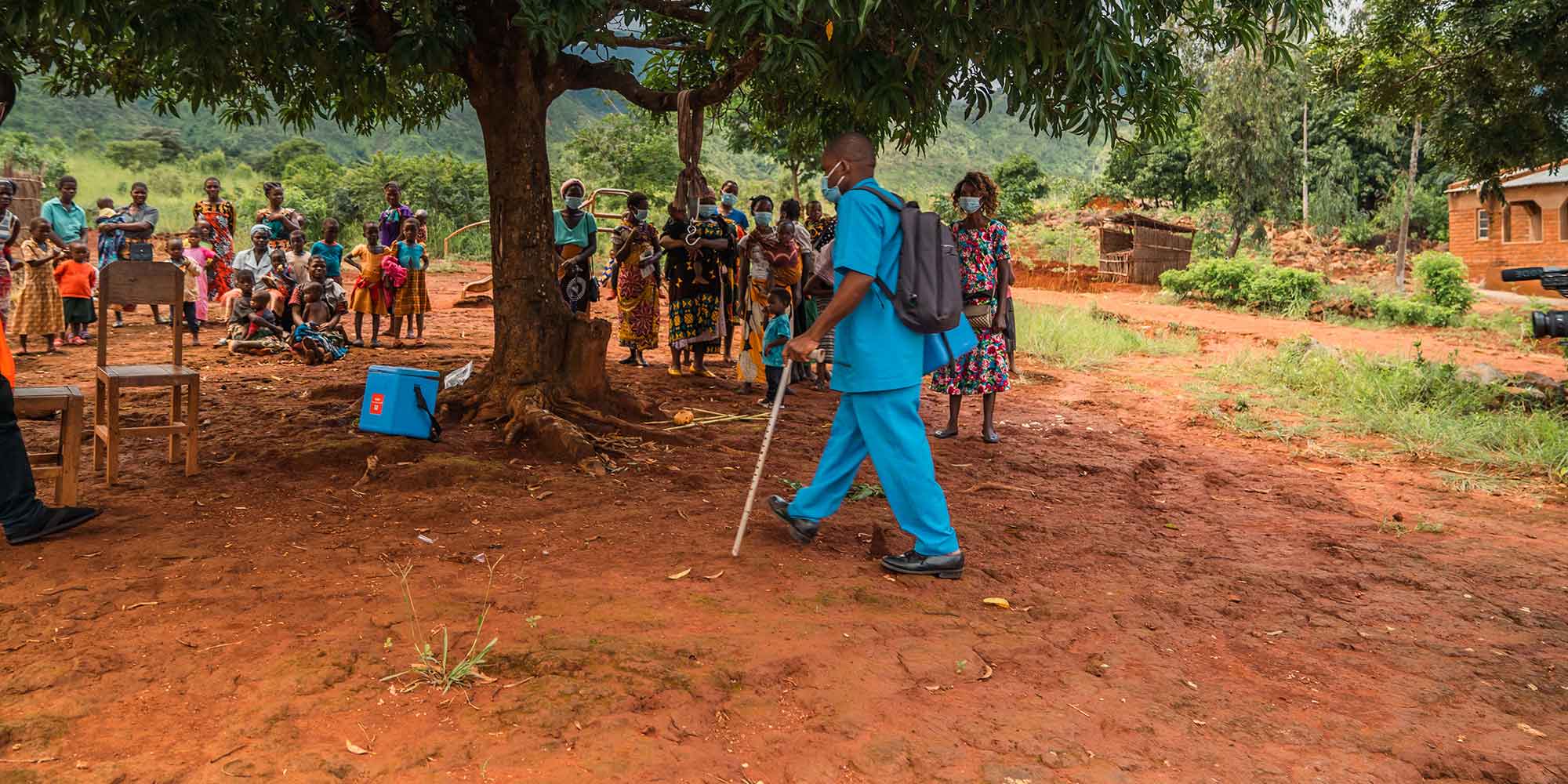 A polio vaccination session takes place in Mozambique. Credit: WHO AFRO