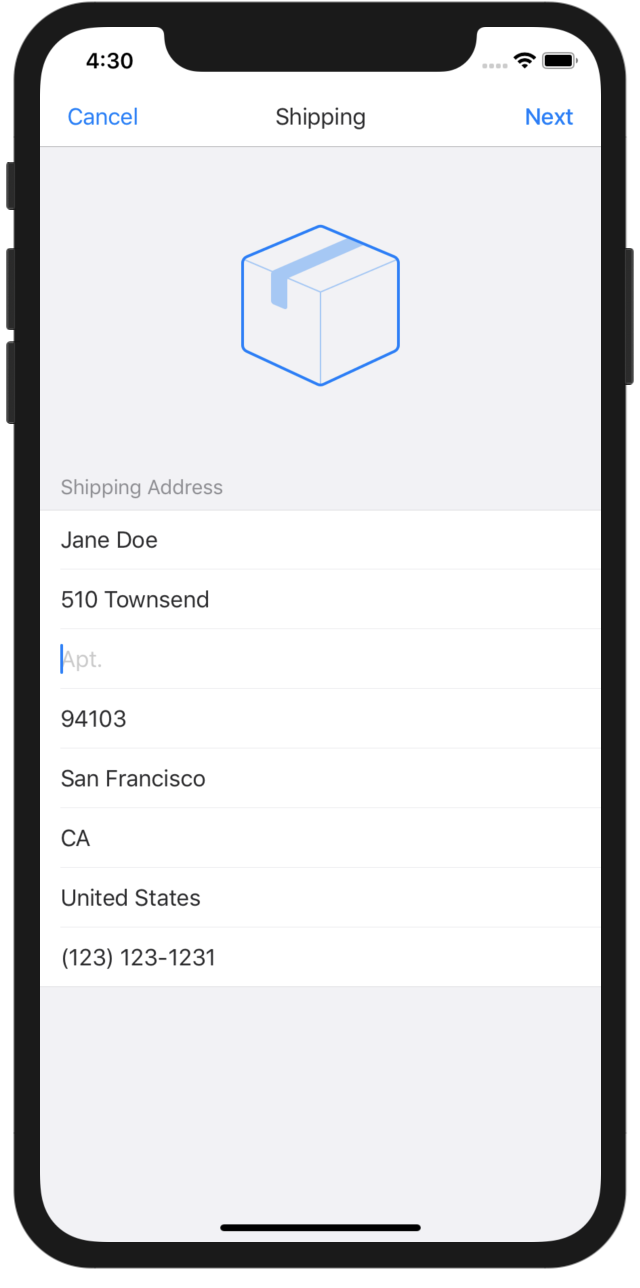 STPShippingAddressViewController