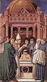 Painting of Ambrose' Baptism by Gozzoli